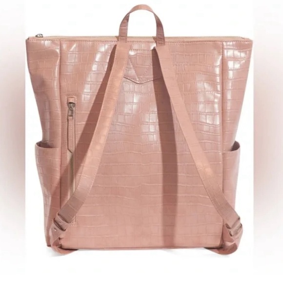 Freshly Picked Pink Crocodile-Textured Backpack - Picture 5 of 11